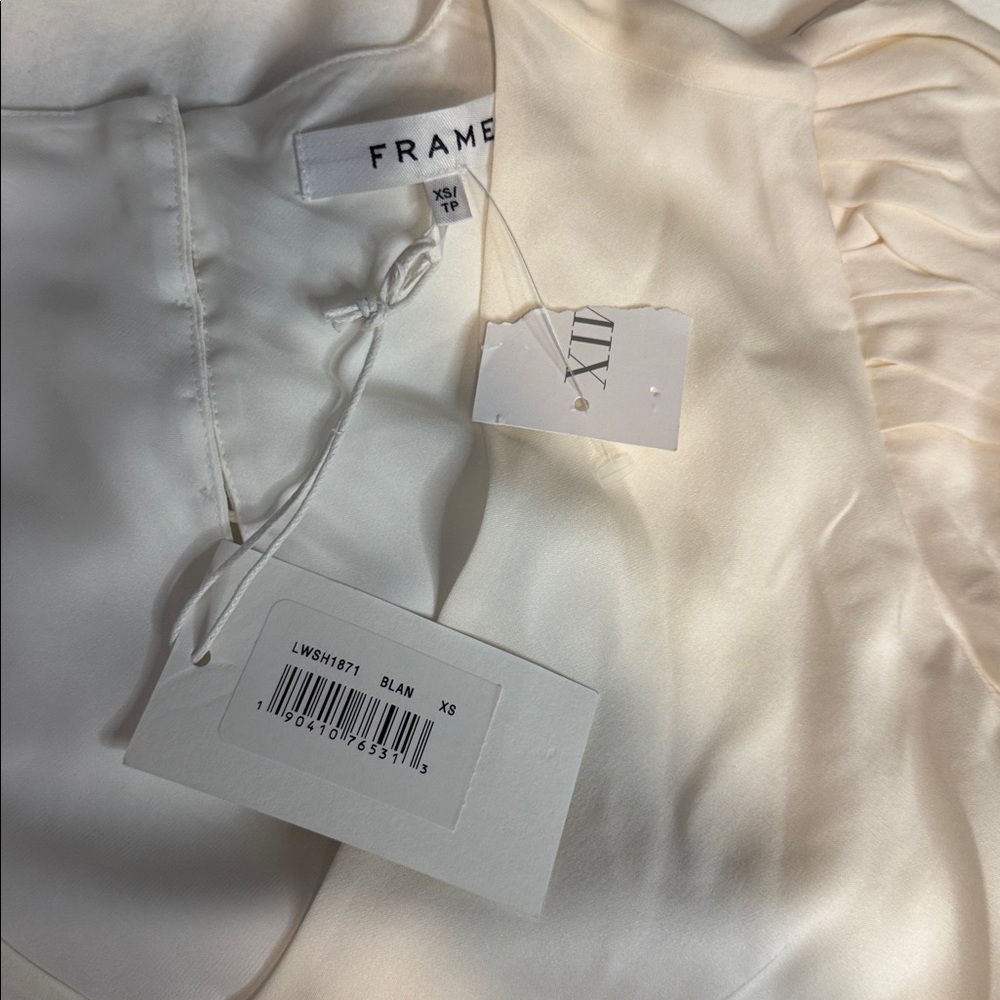 Frame Ivory Silk Blouse xs - Picture 6 of 12